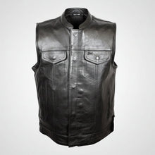 Open Road Men's Flannel Lined Leather Club Vest