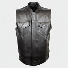 Gilet en cuir doublé flanelle pour homme Open Road Club