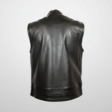 Gilet en cuir doublé flanelle pour homme Open Road Club
