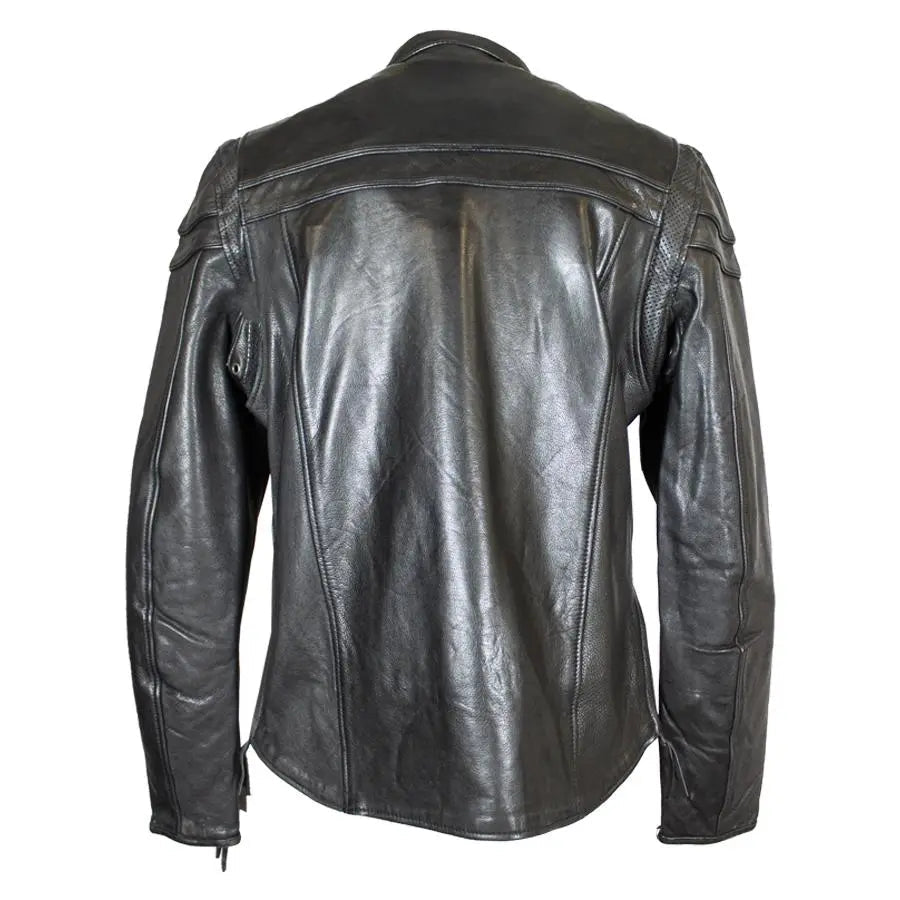 Blouson moto en cuir Maverick pour homme d'Open Road
