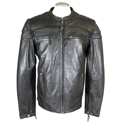 Blouson moto en cuir Maverick pour homme d'Open Road