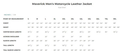 Blouson moto en cuir Maverick pour homme d'Open Road