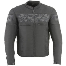 Blouson de moto Open Road réfléchissant en Cordura, motif tête de mort pour hommes