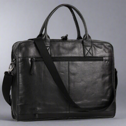 Sacoche en cuir pour ordinateur portable MET à deux poignées