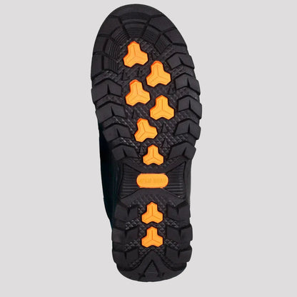 Bottes tactiques Open Road noires en cuir lacées pour femme avec fermeture éclair latérale