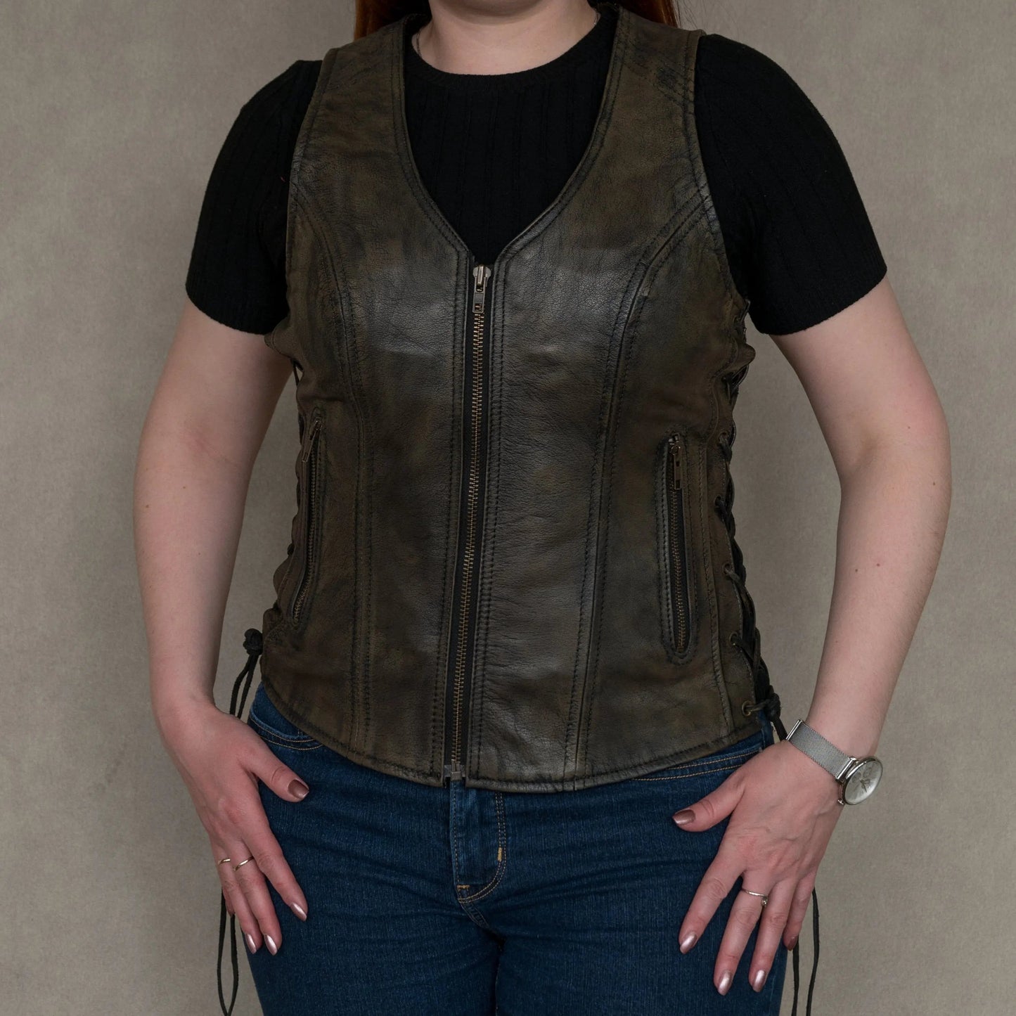 Gilet Femme Marron Vieilli Open Road