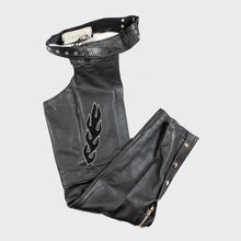 Chaps en cuir premium « Flame Inlay » pour femme Open Road