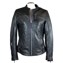 Blouson de moto en cuir Racer Open Road pour femme