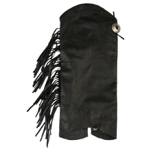 Demi-chaps en cuir avec franges latérales Open Road pour femmes