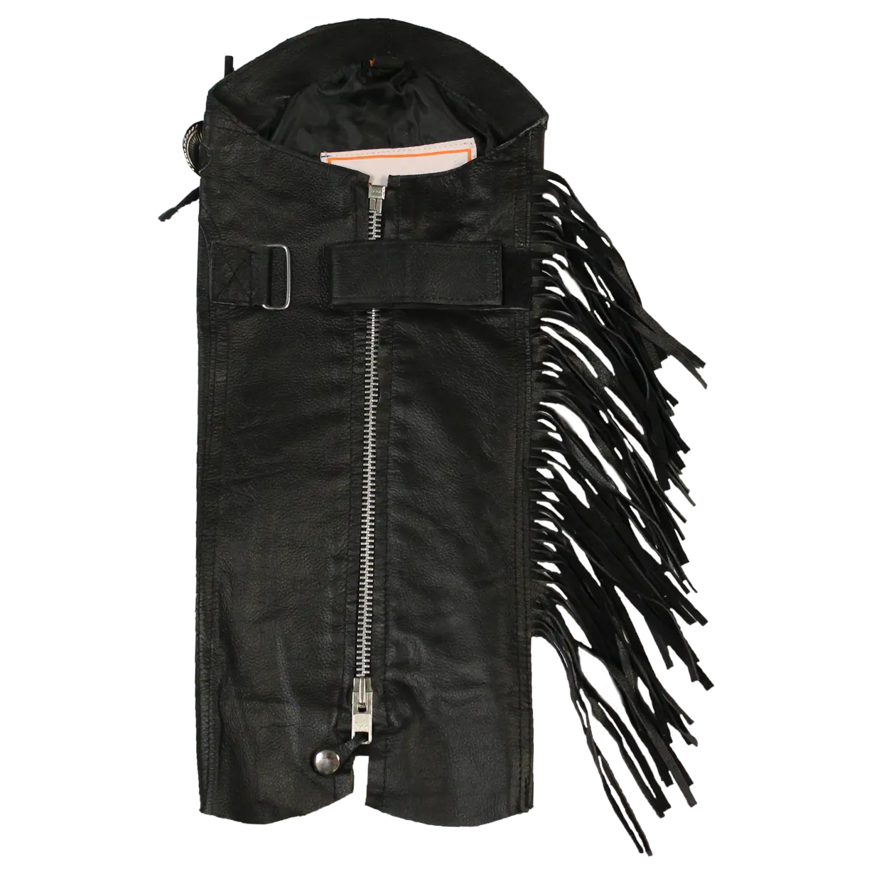 Demi-chaps en cuir avec franges latérales Open Road pour femmes