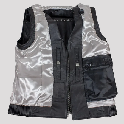 Gilet en cuir clouté Open Road pour femme