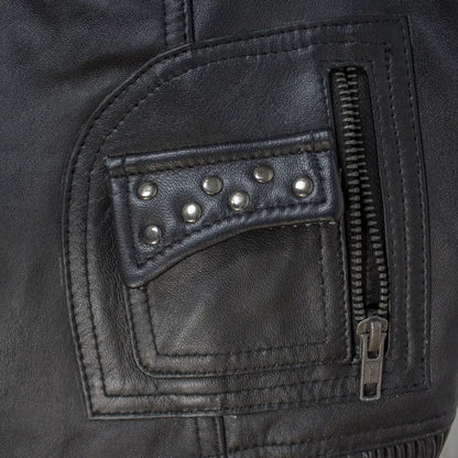Gilet en cuir clouté Open Road pour femme