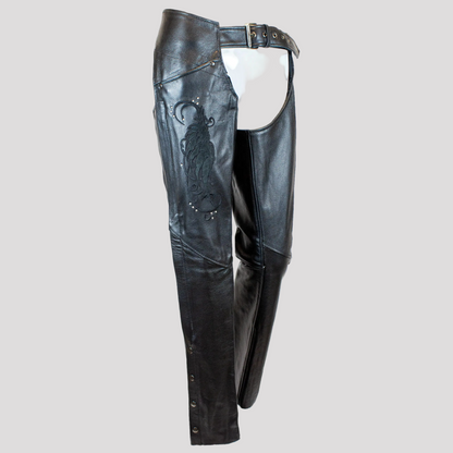 Jambières en cuir suédées BOL/Open Road pour femme, motif ailes