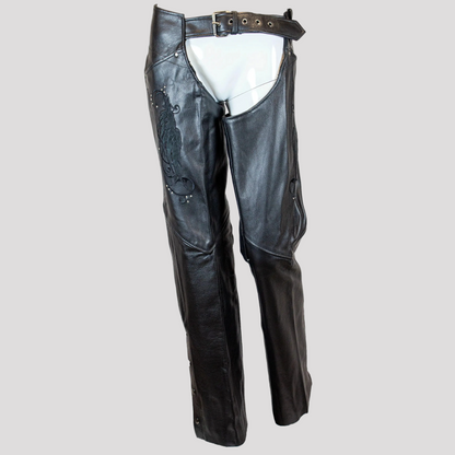Jambières en cuir suédées BOL/Open Road pour femme, motif ailes
