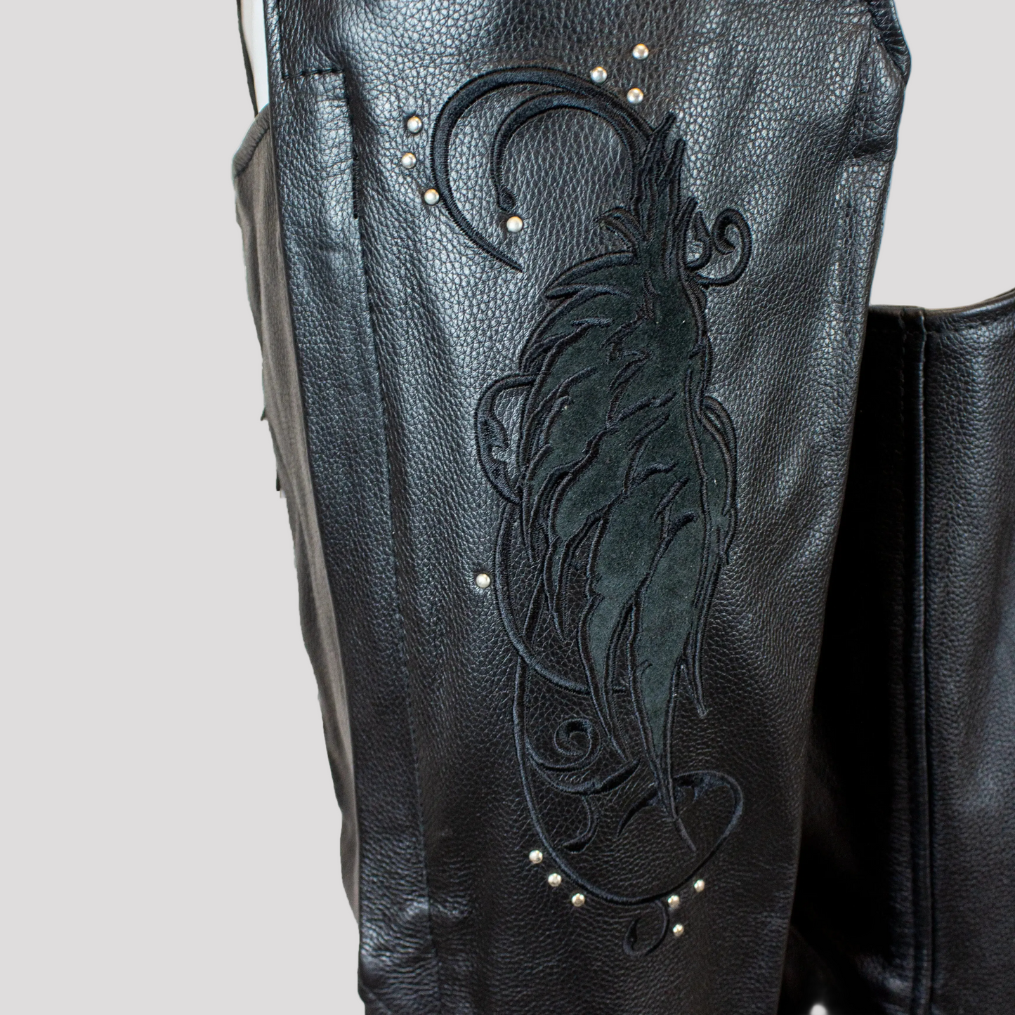 Jambières en cuir suédées BOL/Open Road pour femme, motif ailes