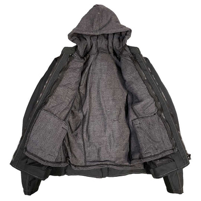 Blouson de moto en textile réfléchissant avec sweat à capuche amovible Open Road pour femme