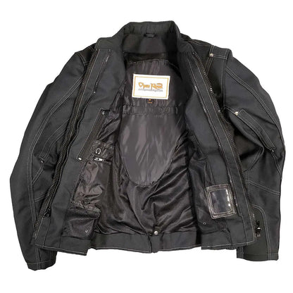 Blouson de moto en textile réfléchissant avec sweat à capuche amovible Open Road pour femme