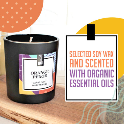 Bougie en cire de soja Orange Pekoe - Sauge et bois flotté - 8 oz