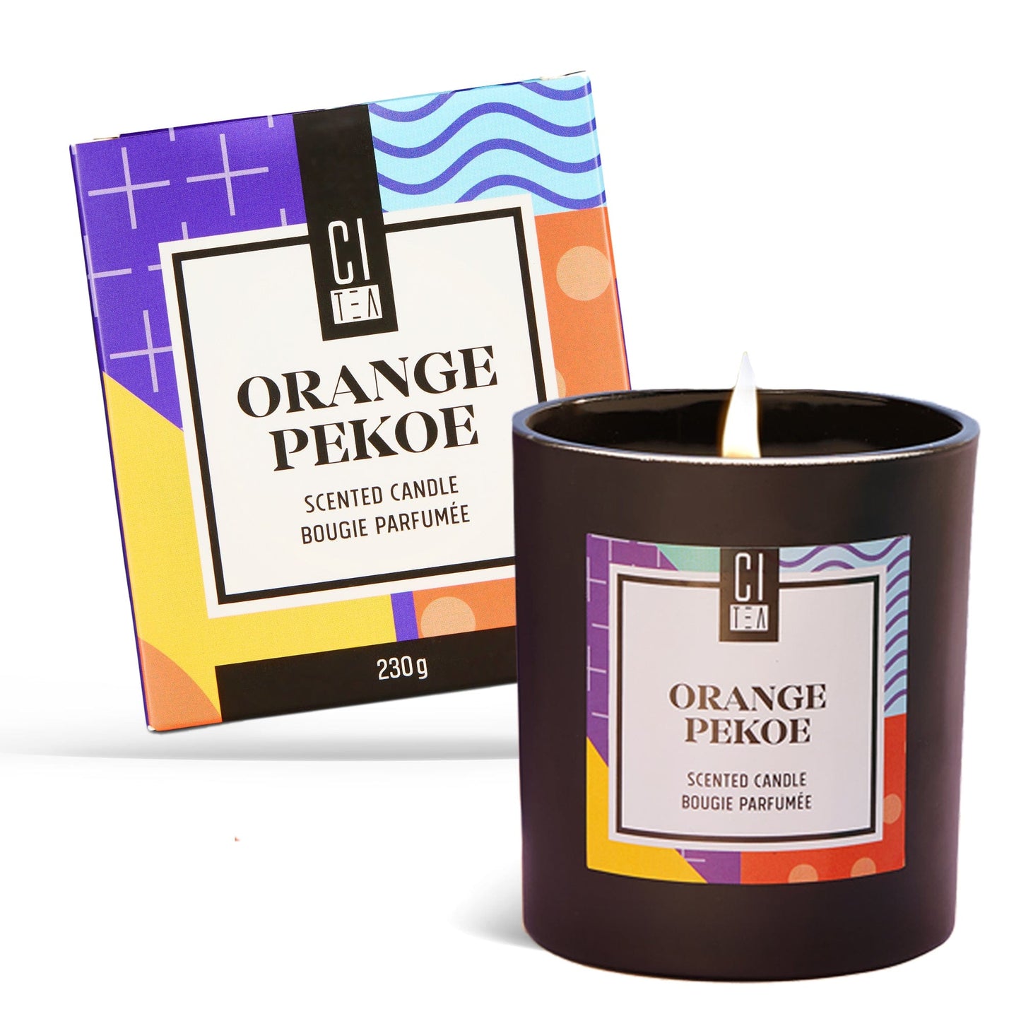 Bougie en cire de soja Orange Pekoe - Sauge et bois flotté - 8 oz