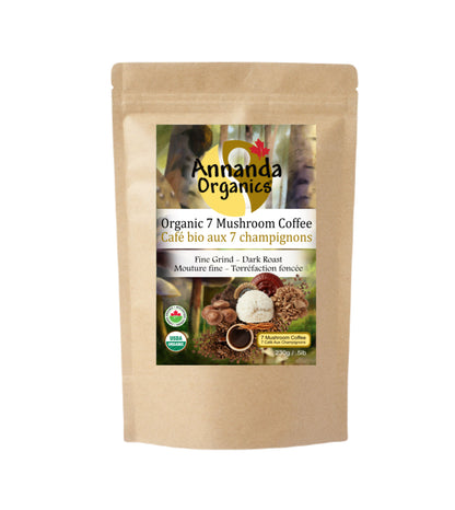 Organic 7 Mushroom Coffee - Sumatra Dark Roast
