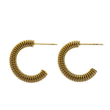 Boucles d'oreilles créoles KUMASI en or richement texturées