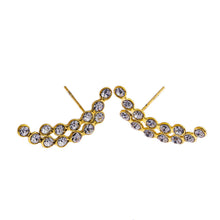 KIANI Duo Curved Silhouette Zirconia Stud Earrings