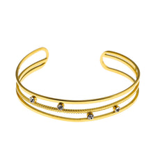 LADARIA 'Trio of Cuffs' Bracelet with Zirconia Highlights