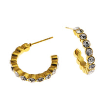 HAMIA : Boucles d'oreilles créoles perlées ornées de zircone