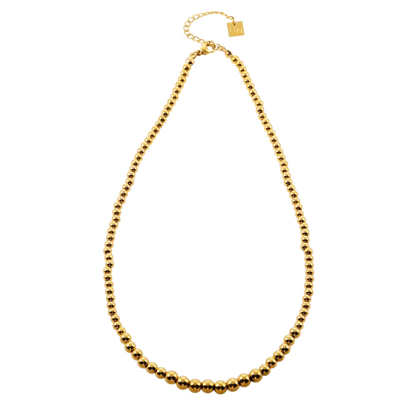ELIF : Collier Chaîne Perles Boule Duo