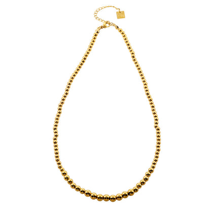 ELIF : Collier Chaîne Perles Boule Duo