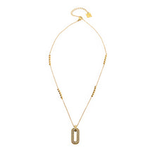ASKIRA: Twisted Rope Combo Chain with a Zirconia-Adorned Oval Shaped Pendant
