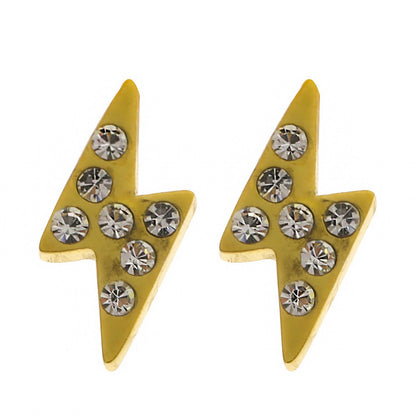 Boucles d'oreilles clous en zircone ANNELI « Zig-Zag »