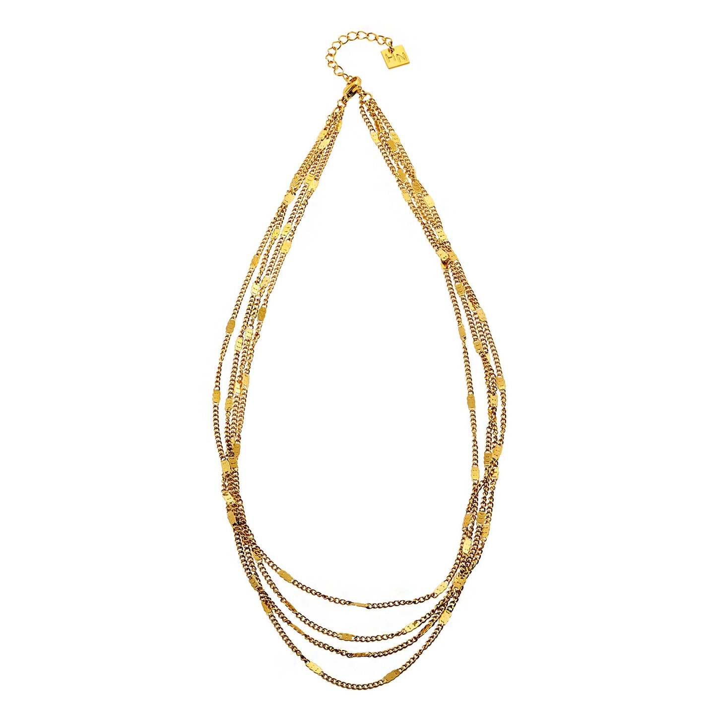 MORIA : Collier à 4 rangs, luxe superposé