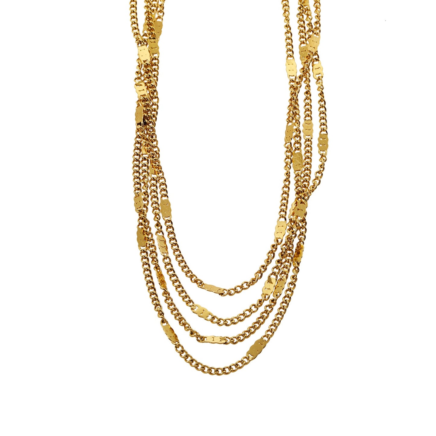 MORIA : Collier à 4 rangs, luxe superposé
