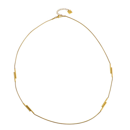PEDRINA Duo Stick Collier Chaîne Détaillée Or