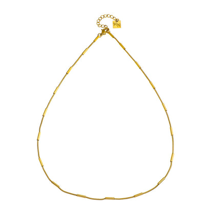Collier chaîne perlée tubulaire CYRILLIA