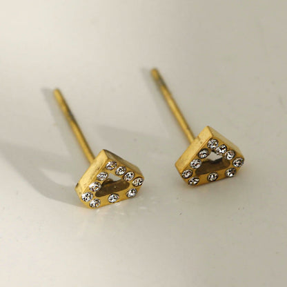 Boucles d'oreilles clous géométriques ULLA en zircone