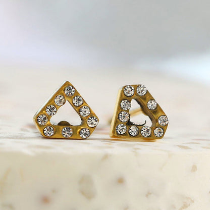 Boucles d'oreilles clous géométriques ULLA en zircone