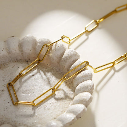 CIRCE: Long & Short Contemporary Paper-Clip Combo Necklace