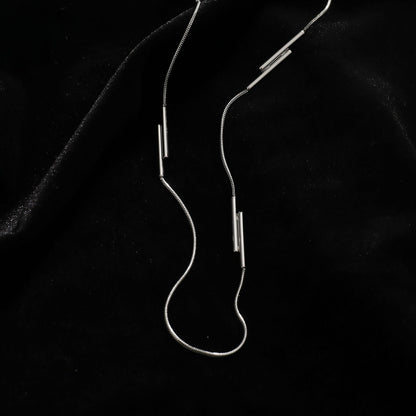 Collier PEDRINA Duo Stick en argent avec chaîne détaillée