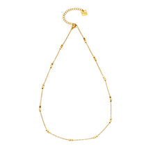 ERISSA: Trio Square-Beads Dainty Gold Chain Necklace
