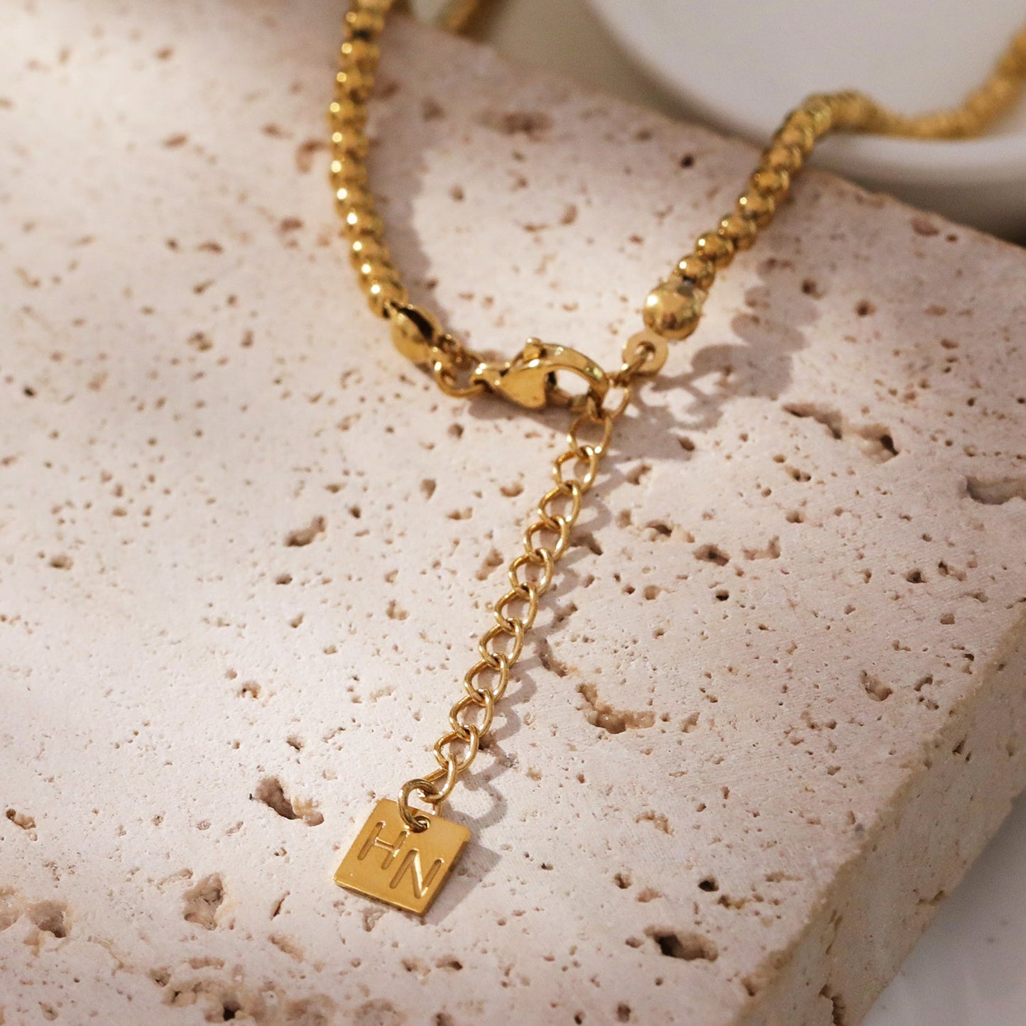 Collier avec pendentif cœur en zircone et chaîne à billes CROMER