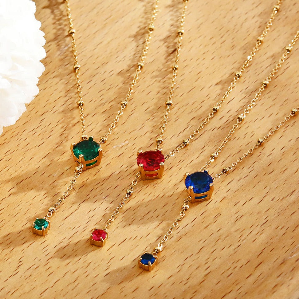 Collier en Or avec Pendentif et Breloque IZZY Crystal