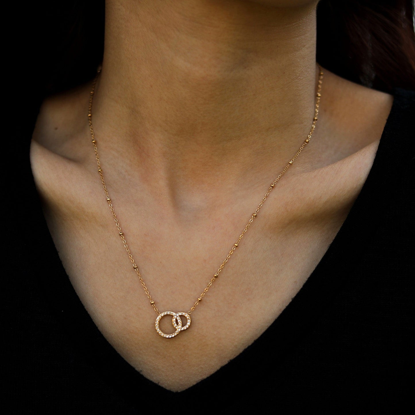 Collier BRIAR Pavé Zircone Doré