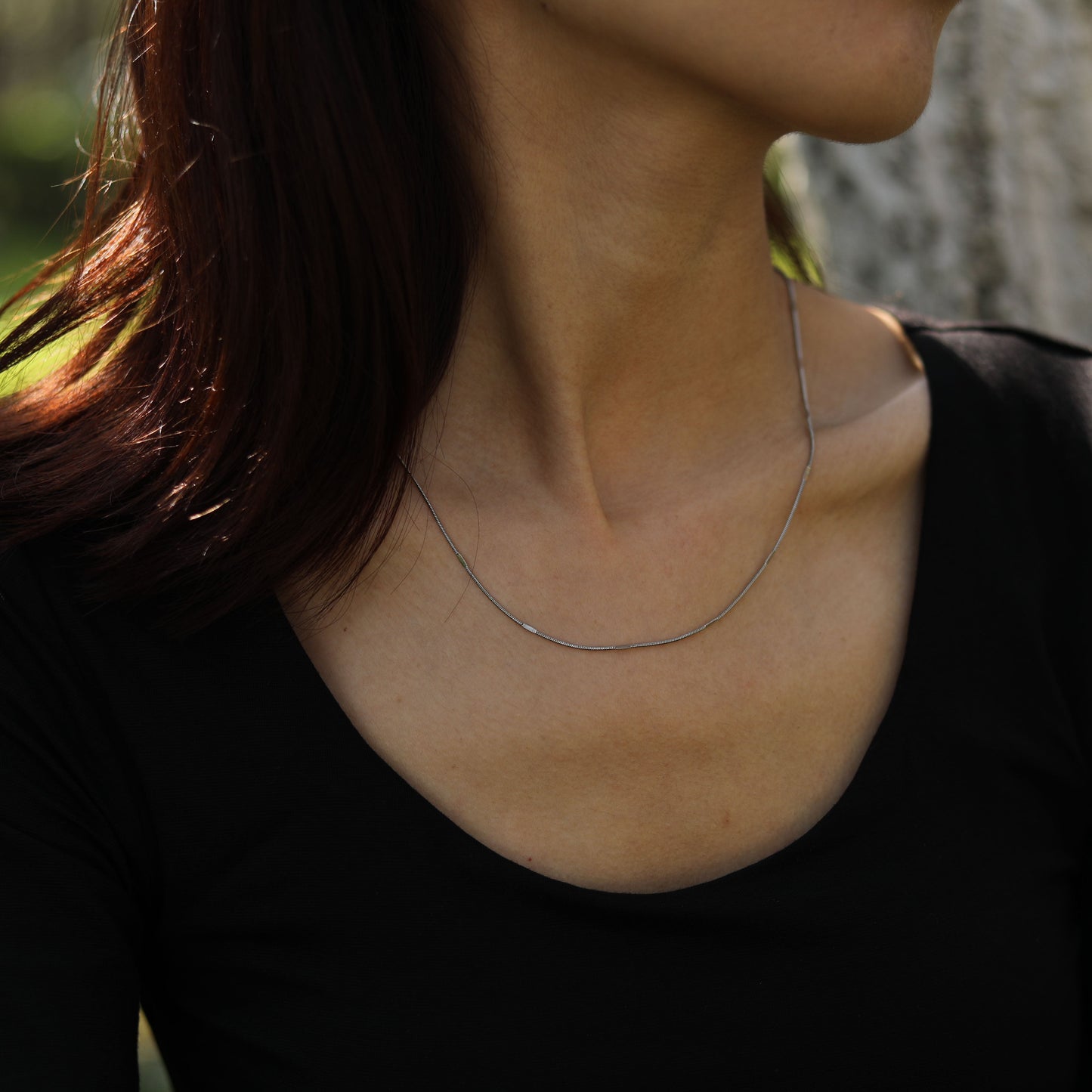 SVETA : Collier en argent, fin et minimaliste