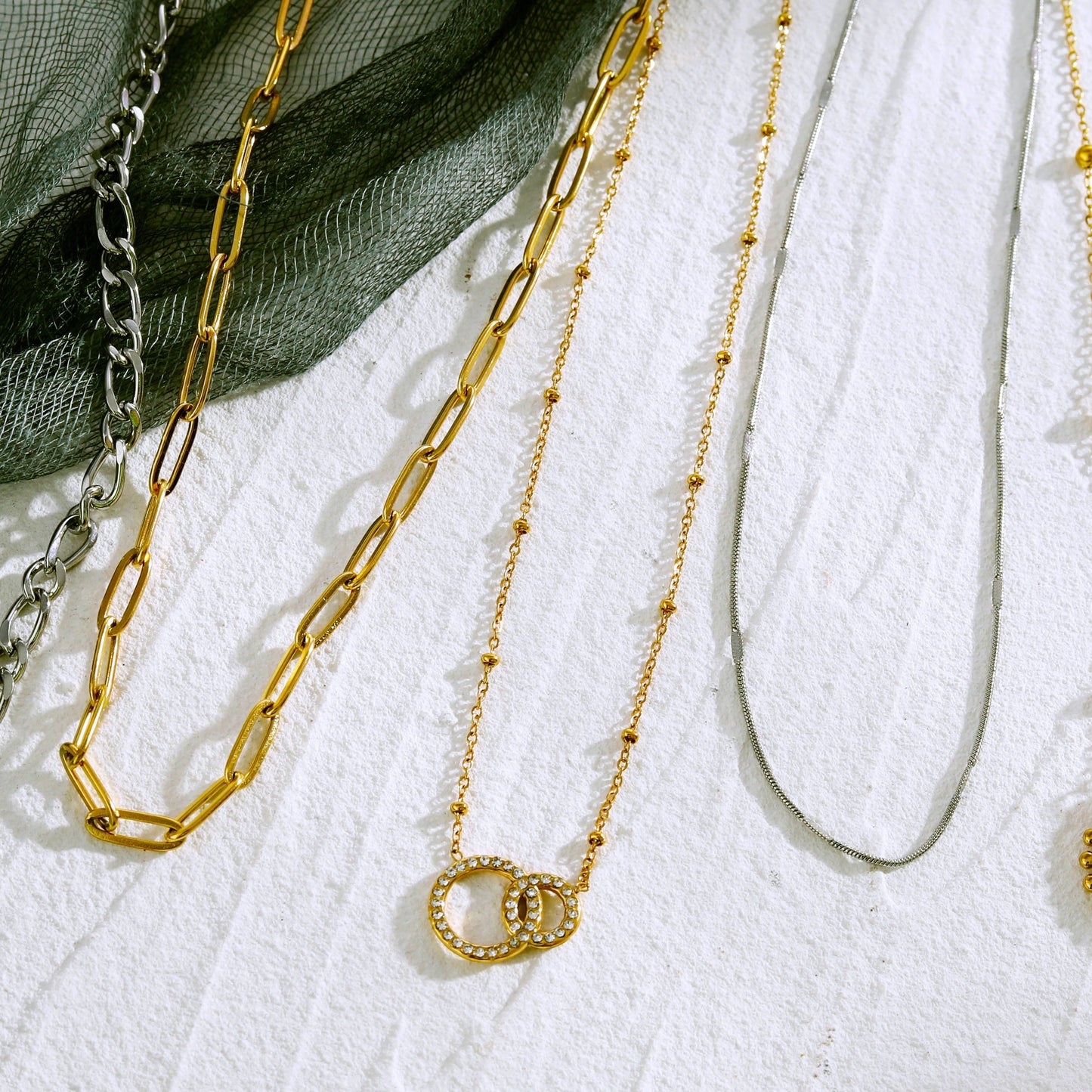 Collier BRIAR Pavé Zircone Doré