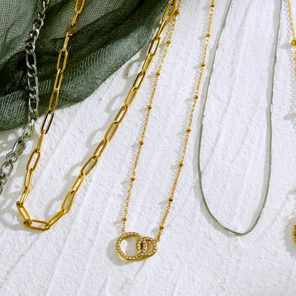 Collier BRIAR Pavé Zircone Doré