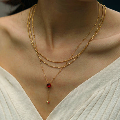 Collier en Or avec Pendentif et Breloque IZZY Crystal