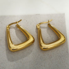 ANIKA Triangular Chunky Mini Hoop Gold Earrings