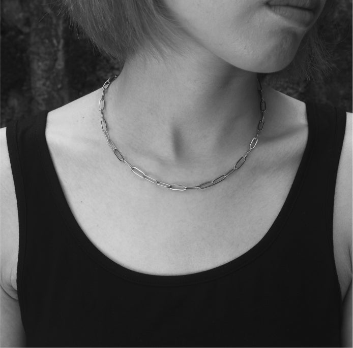 Collier en argent à maillons trombone PALERMO Essential